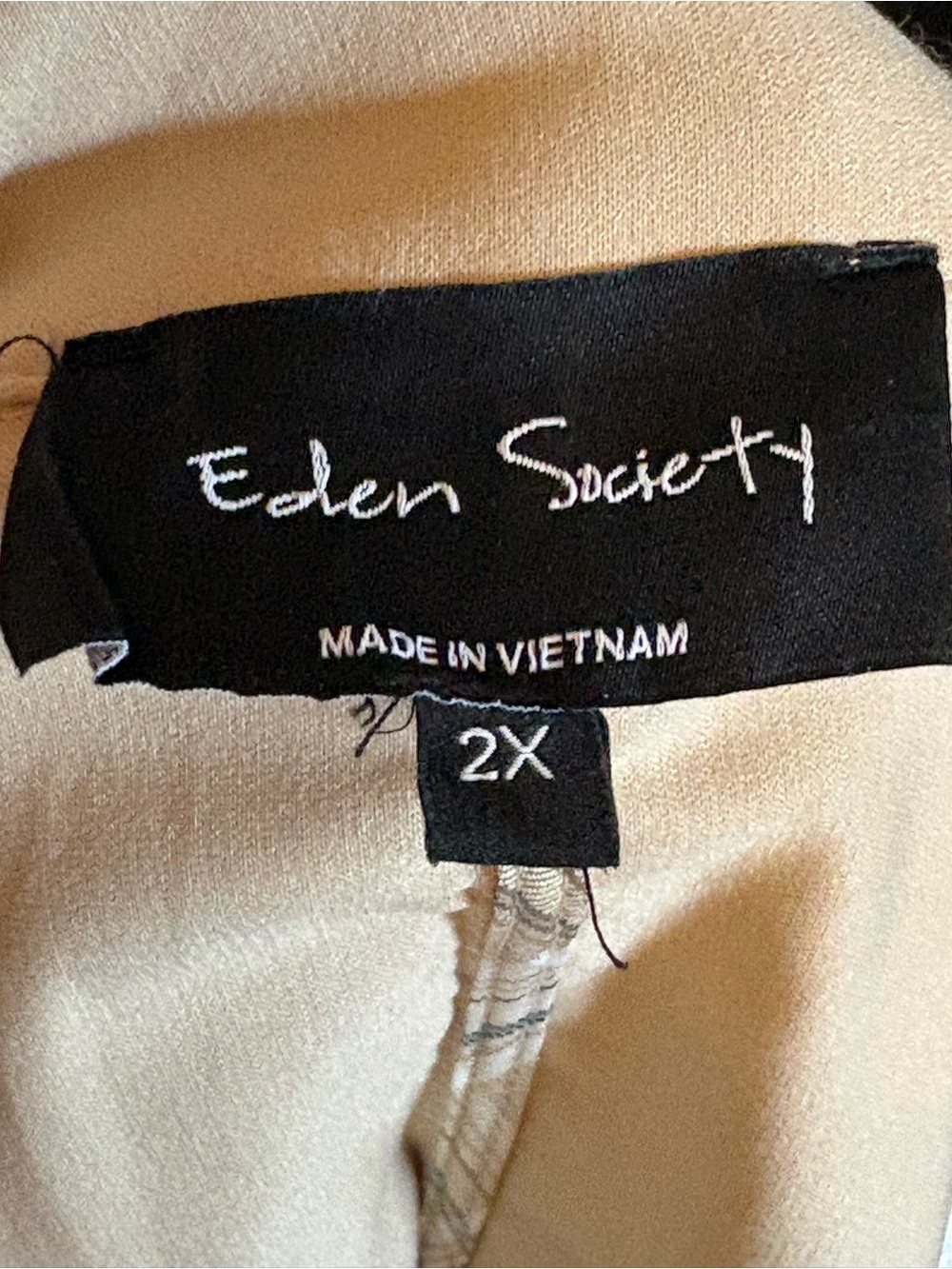 Beige Drawstring Utility Jacket with Zippered Pockets - Picture 5 of 6